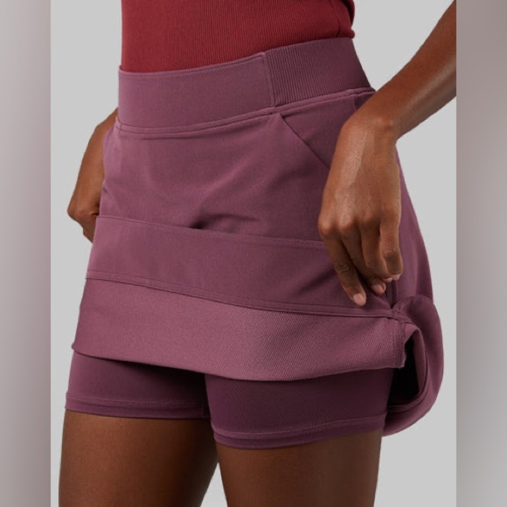 32 Degree Golf Tennis SKORT mini skirt Cool STRETCH Red wood color size XS